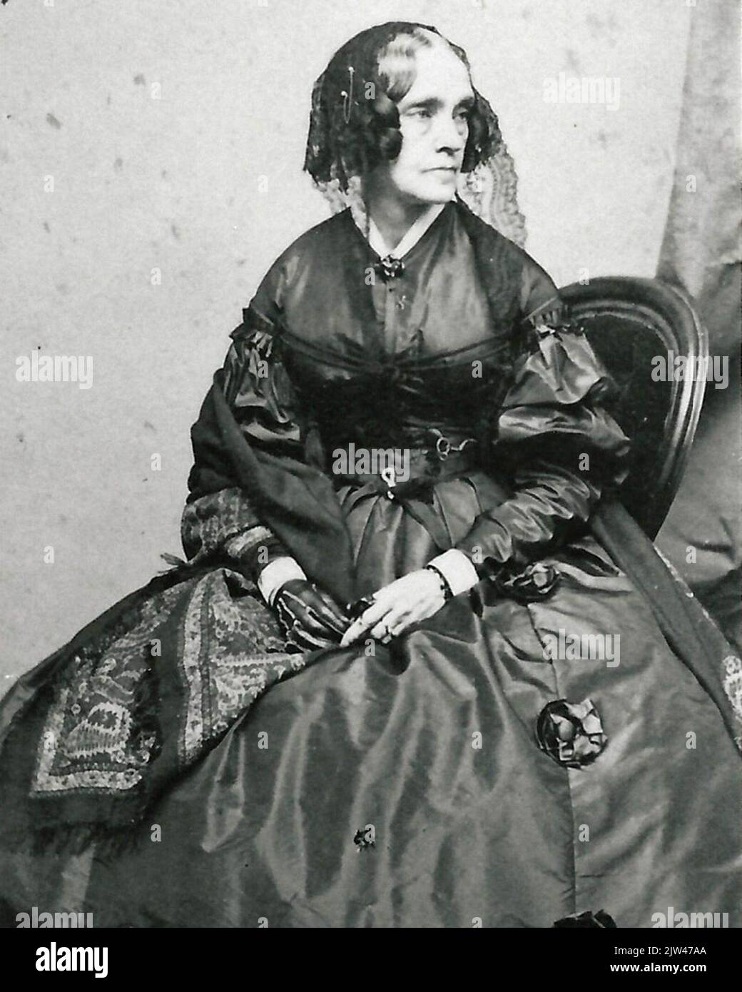 Un portrait de Jane Pierce qui était l'épouse et la première dame du président Franklin Pierce, le président des États-Unis en 13th. Banque D'Images