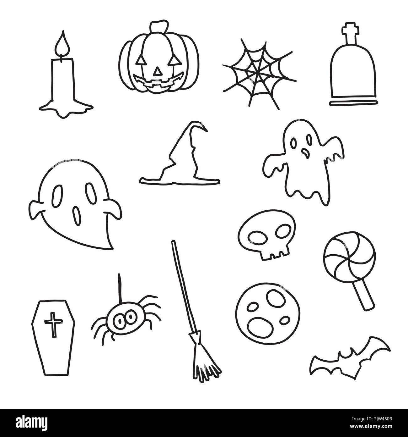 Doodle Halloween part dessin vectoriel Illustration de Vecteur