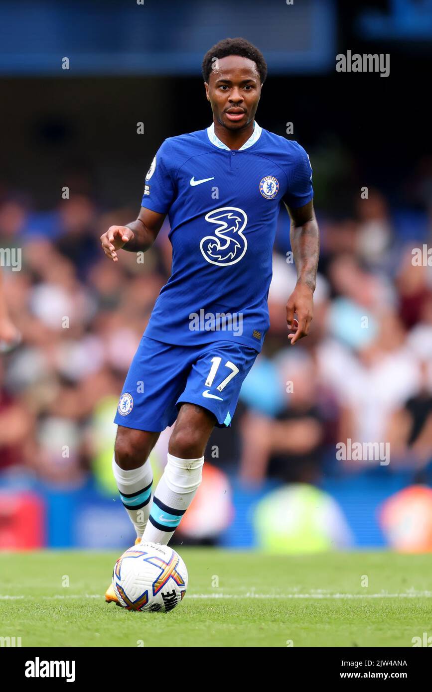 3rd septembre 2022; Stamford Bridge, Chelsea, Londres, Angleterre: Premier League football, Chelsea versus West Ham: Raheem Sterling de Chelsea Banque D'Images