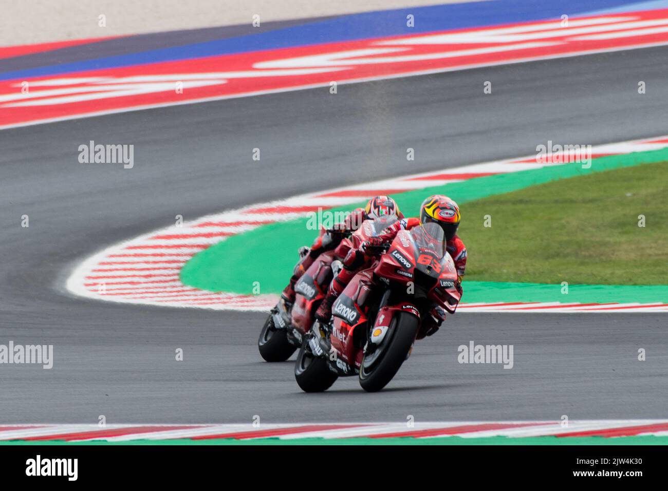 3rd septembre 2022; Misano World circuit Marco Simoncelli, Misano Adriatico, Rimini, Emilie-Romagne, Italie ; 2022 San Marino et Rimini Riviera MotoGP qualification: Ducati Lenovo Team Banque D'Images