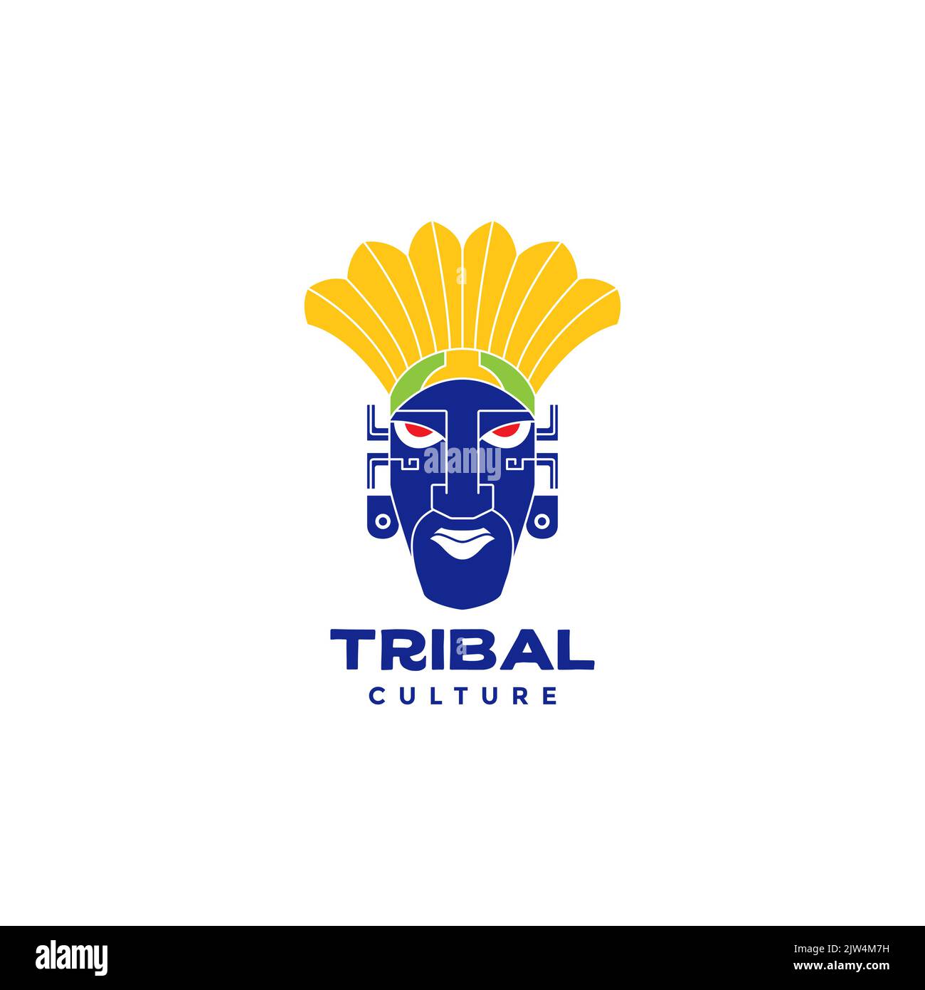 motif de logo coloré pour masque de culture tribale Illustration de Vecteur