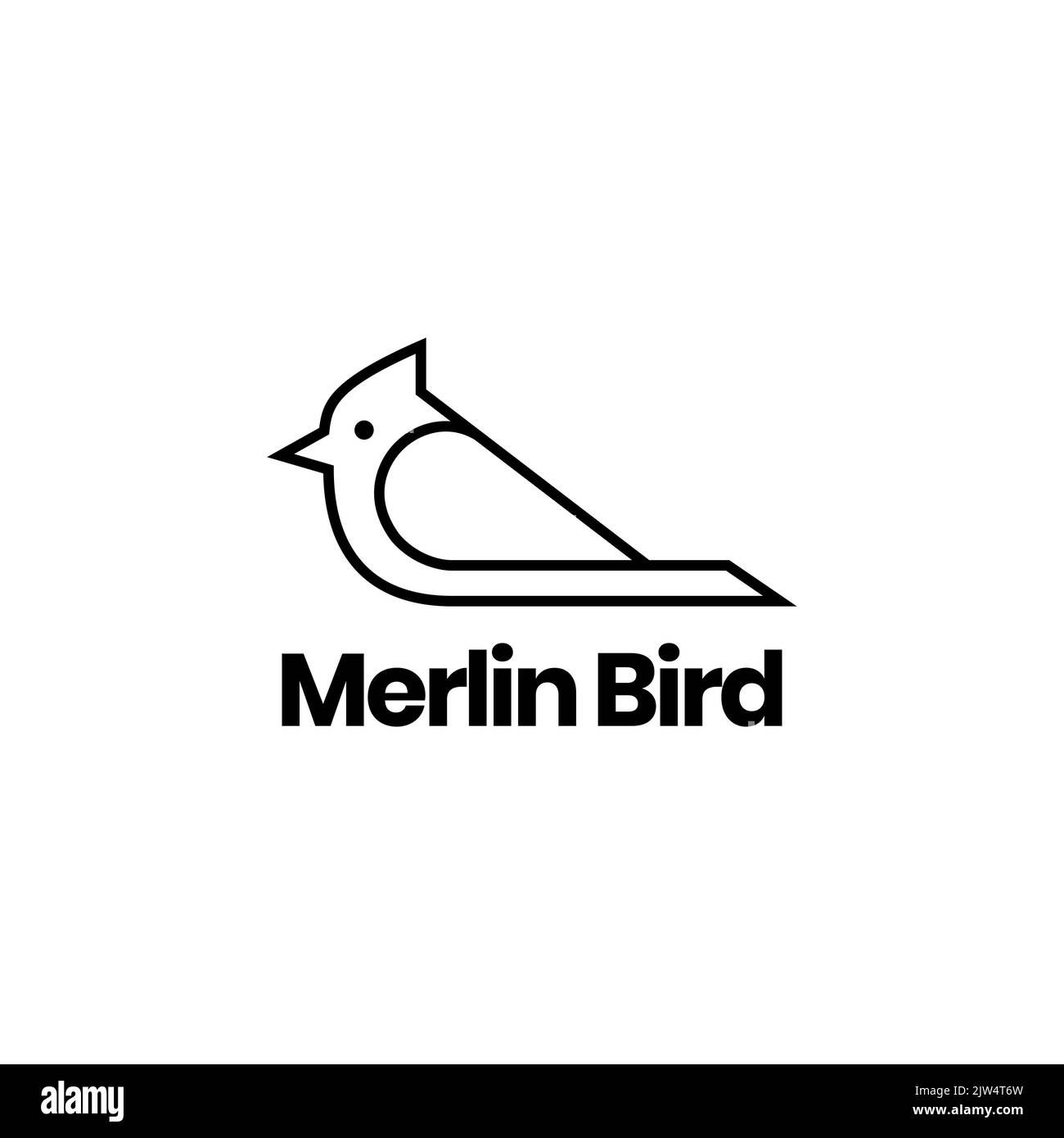 logo merlin bird minimaliste Illustration de Vecteur