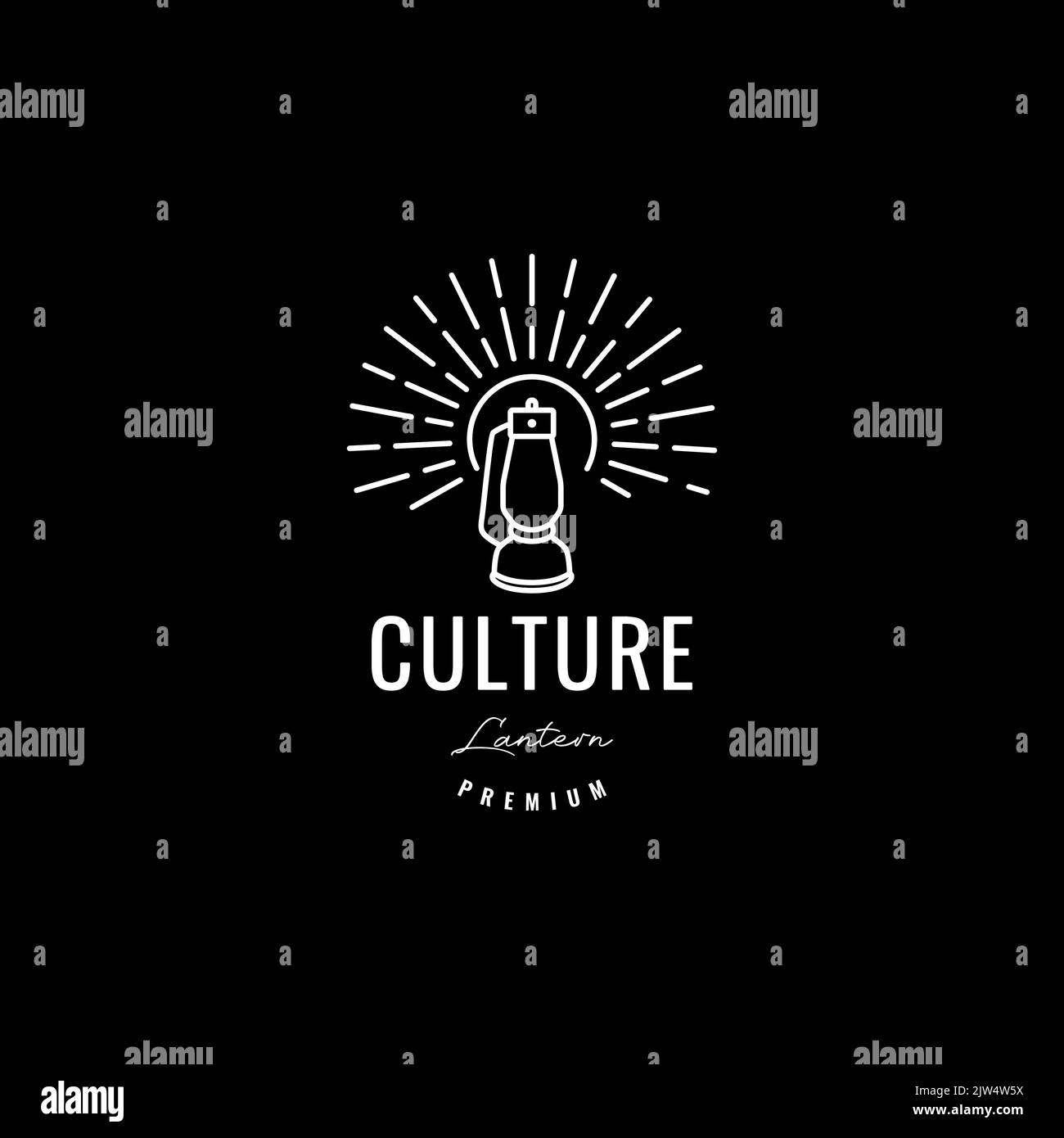 motif lanterne traditionnelle de culture hippie Illustration de Vecteur