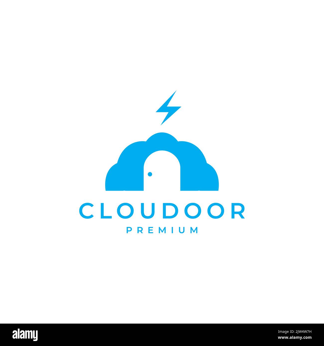 logo sky de porte cloud Illustration de Vecteur