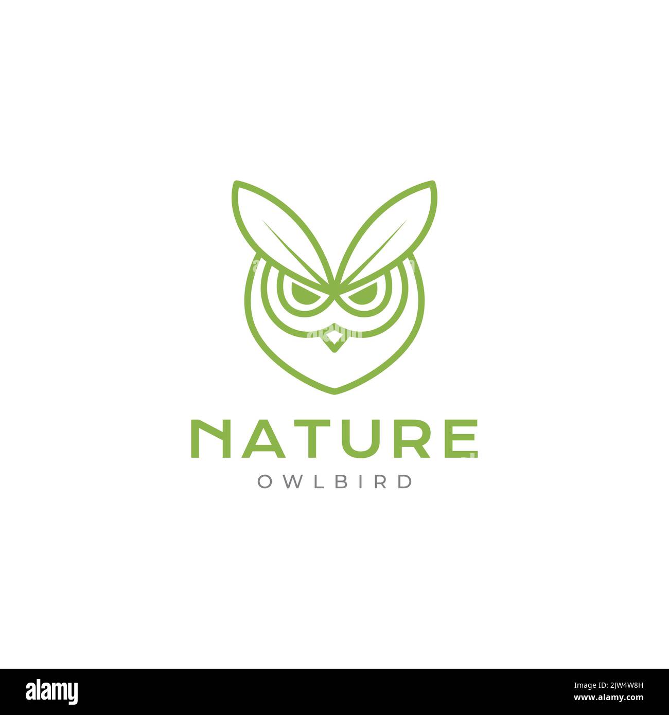 hibou à motif feuilles Illustration de Vecteur