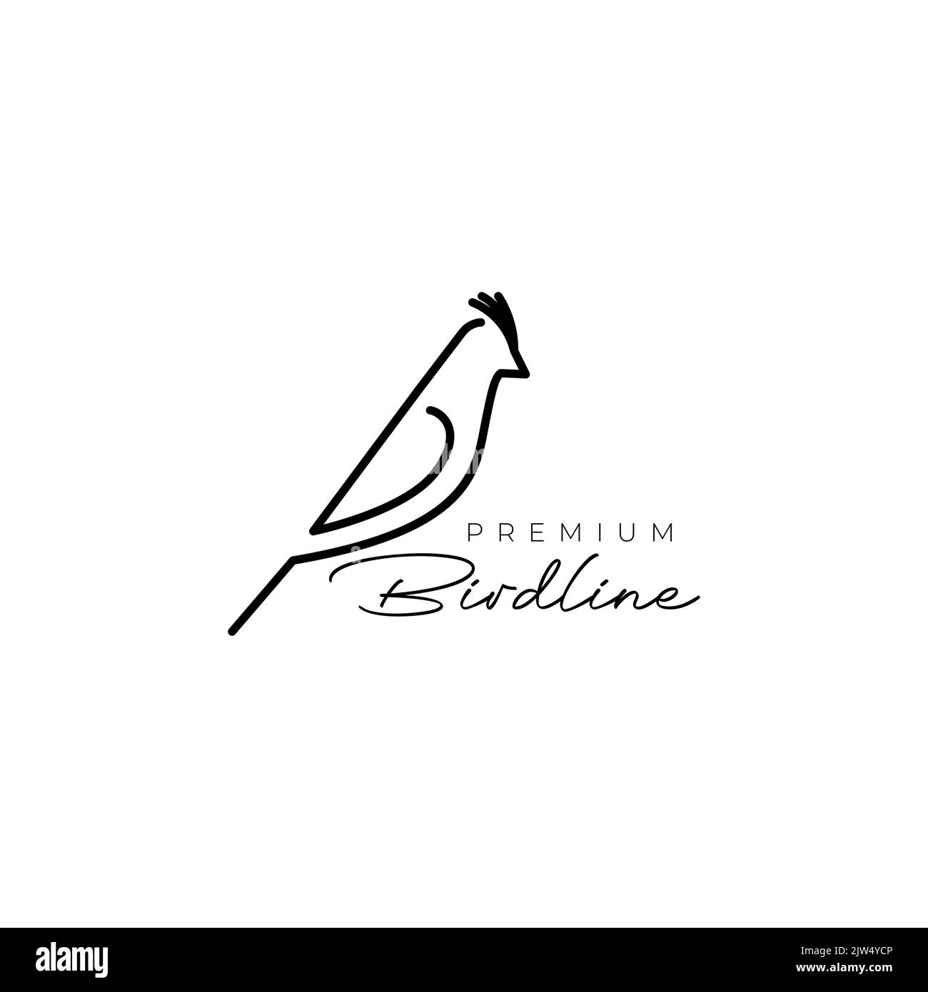 Logo représentant un oiseau en forme de coucou à ailes de châtaignier Illustration de Vecteur
