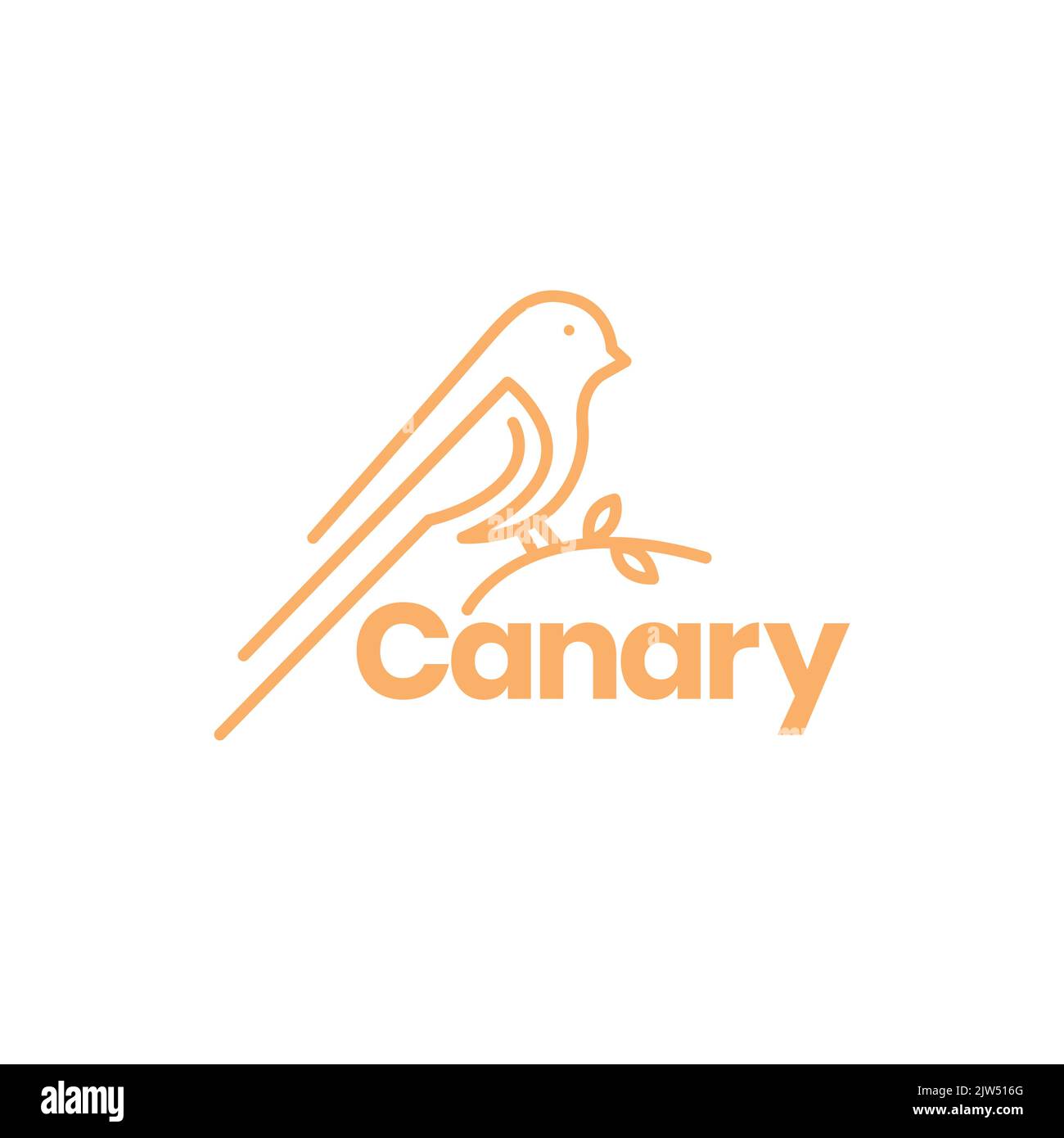 logo canary bird minimaliste Illustration de Vecteur