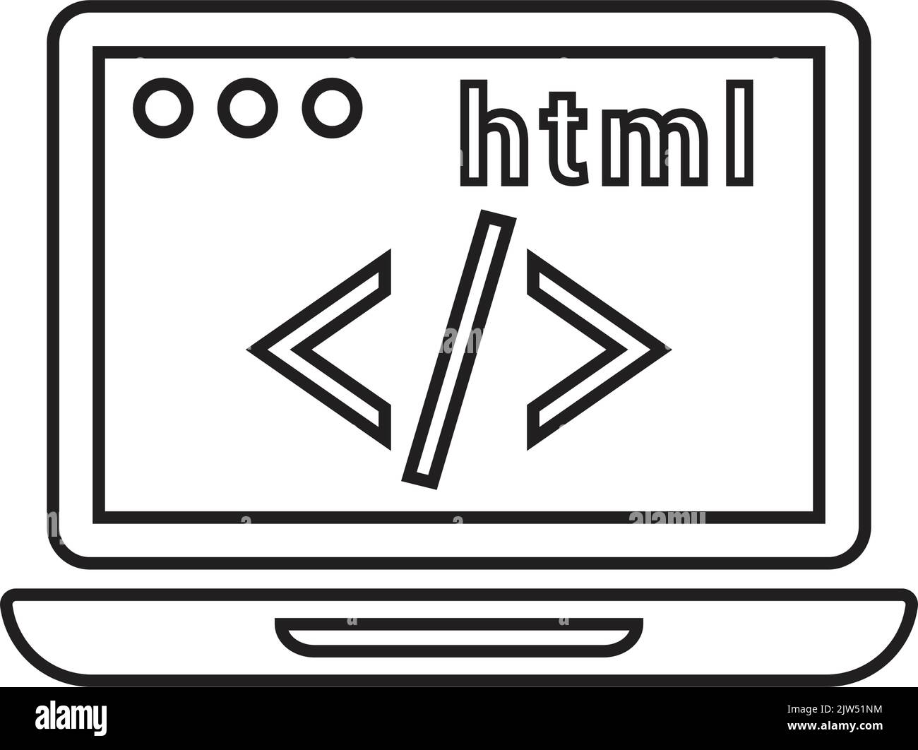 Code, codage, icône html - fichier EPS vectoriel. Utilisation parfaite pour les supports d'impression, le Web, les images de stock, l'utilisation commerciale ou tout type de projet de conception. Illustration de Vecteur