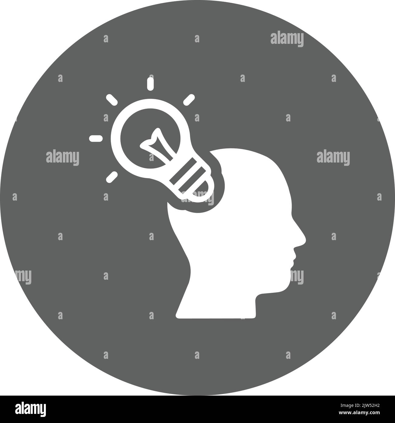 Idée, innovation, icône pensée - fichier EPS vectoriel simple et modifiable. Illustration de Vecteur