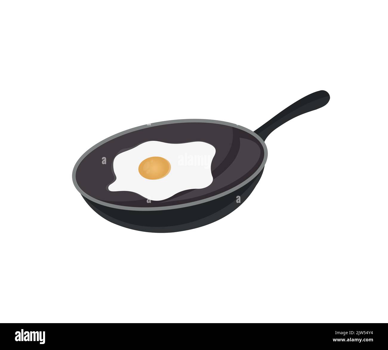 Œufs frits avec logo « pana » noir. Petit déjeuner continental. Vue de dessus de l'œuf frit. Carte d'affiche culinaire modèle de menu conception vectorielle. Illustration de Vecteur