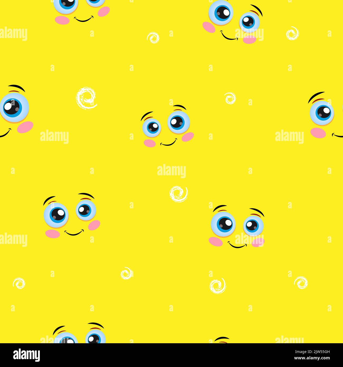 Motif visage souriant sans couture Illustration de Vecteur