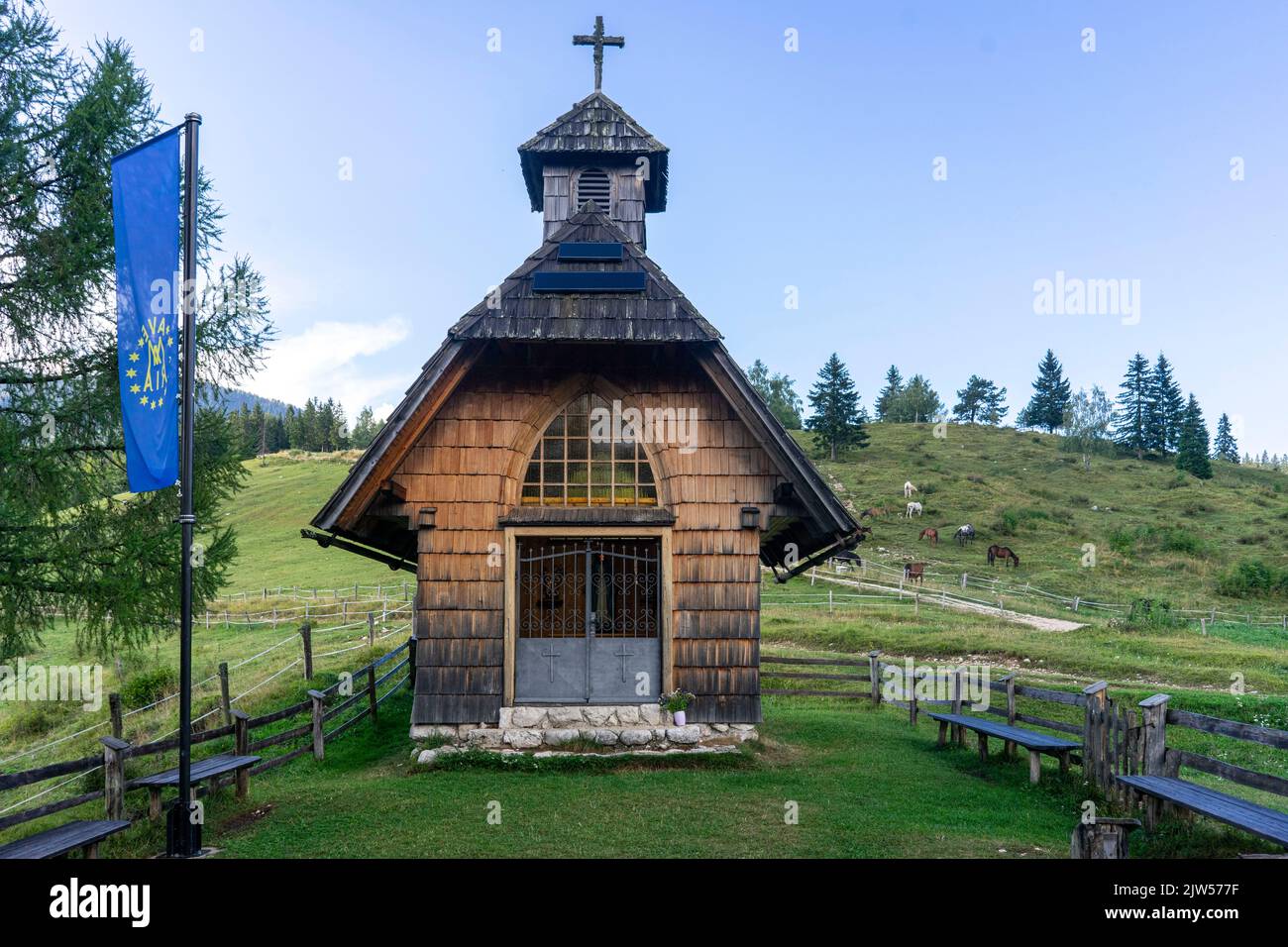 La chapelle Woden dans les montagnes Banque D'Images