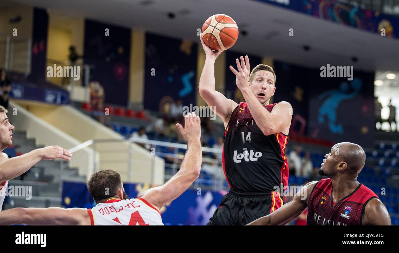 Maxime de Zeeuw de Belgique photographié pendant le match entre le