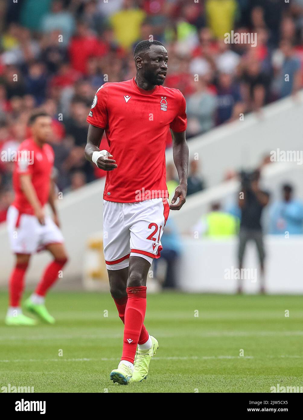 Cheikhou Kouyate #21 de la forêt de Nottingham pendant le match de Premier League Nottingham Forest vs Bournemouth à City Ground, Nottingham, Royaume-Uni, 3rd septembre 2022 (photo de Gareth Evans/News Images) Banque D'Images