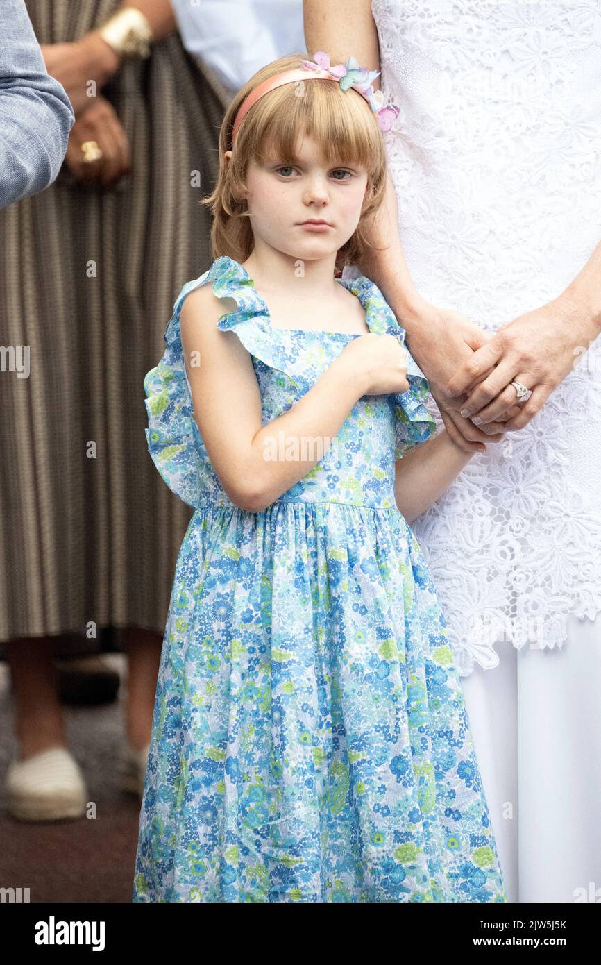 La princesse Gabriella de Monaco participe au pique-nique annuel de Monaco, sur 3 septembre 2022 à Monaco. Photo de David Niviere/ABACAPRESS.COM. Banque D'Images