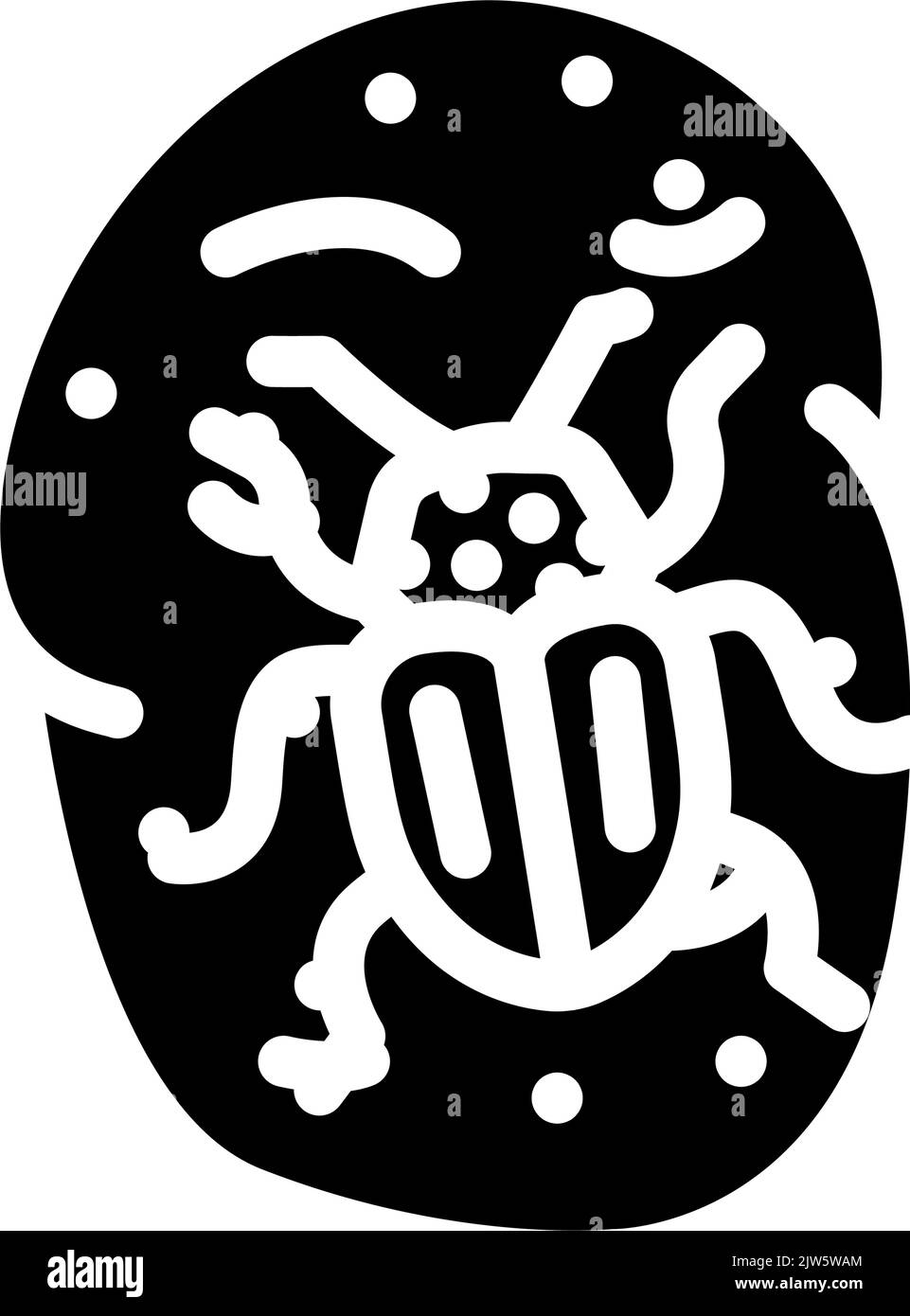 illustration vectorielle de l'icône du glyphe du coléoptère du colorado Illustration de Vecteur