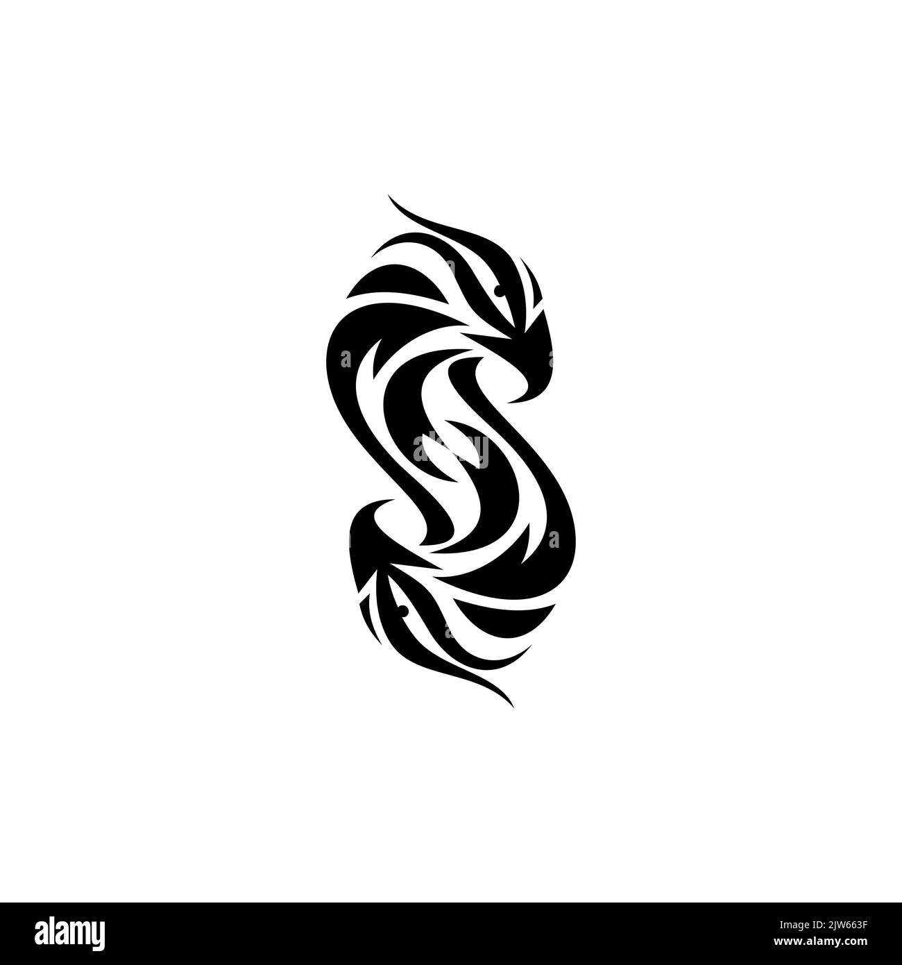 Lettre S aigle tribal logo icône vecteur graphique Illustration de Vecteur
