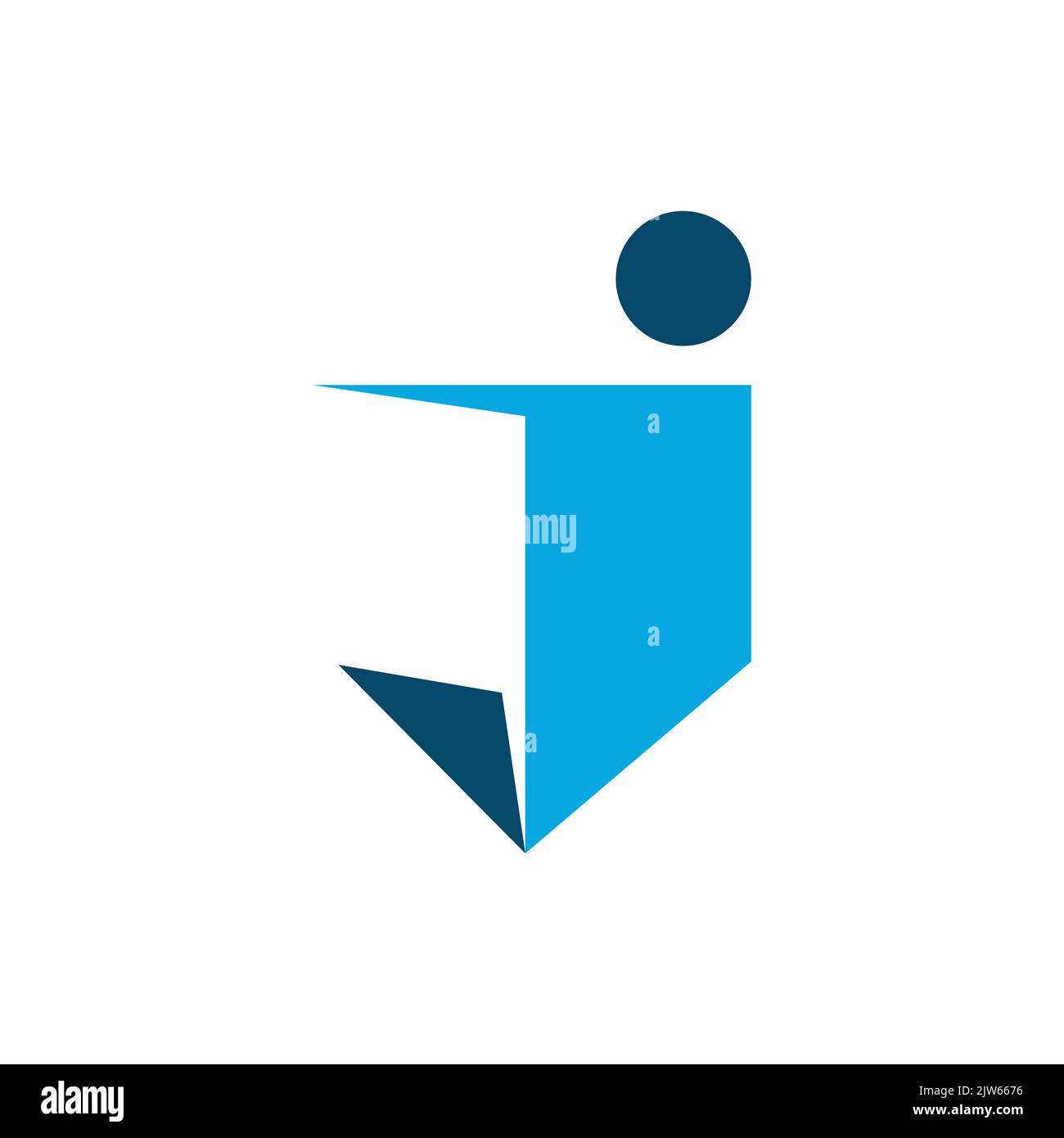 Lettre J People logo icône vecteur graphique conception Illustration de Vecteur