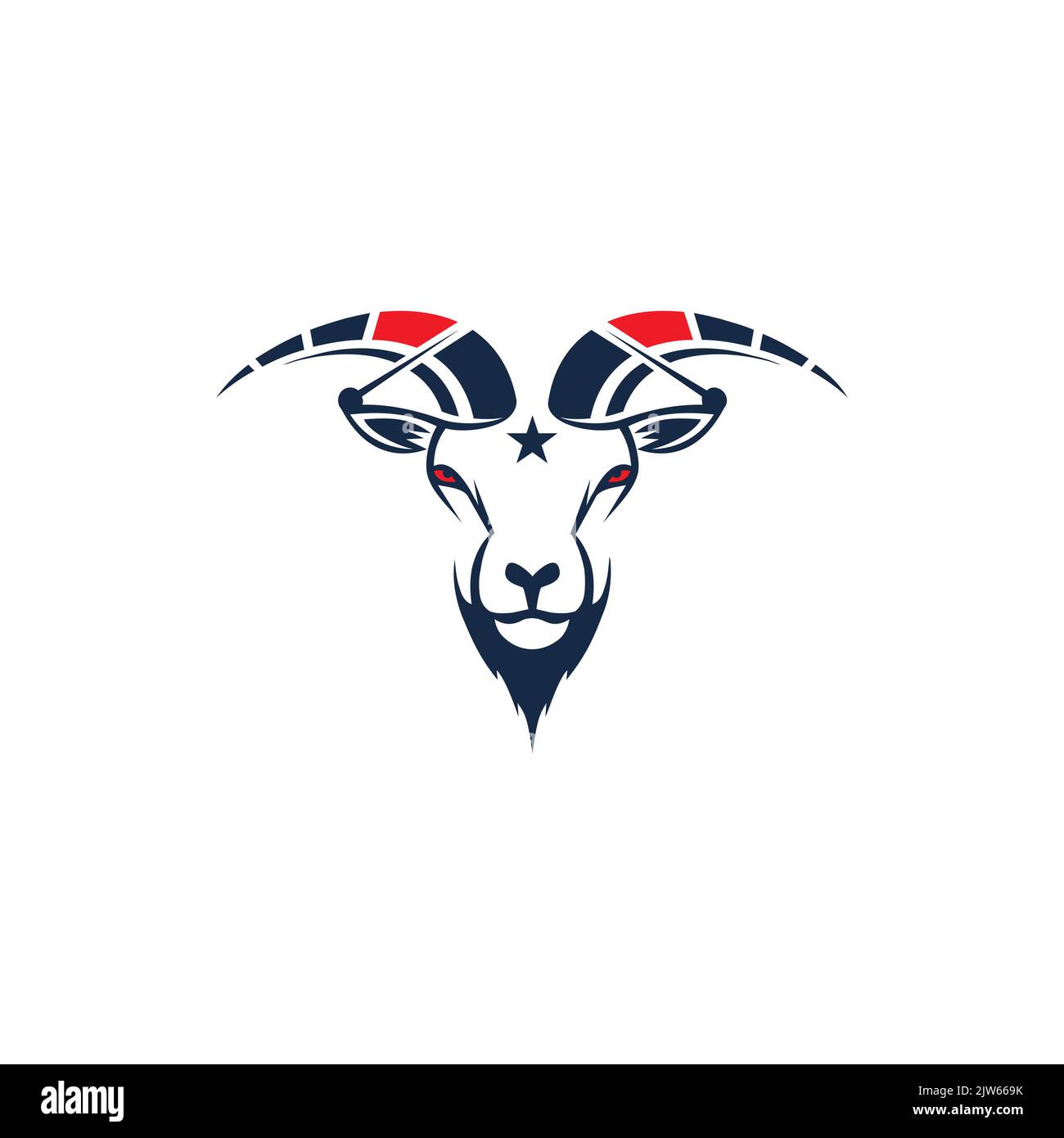 logo de l'étoile de chèvre de vitesse Illustration de Vecteur
