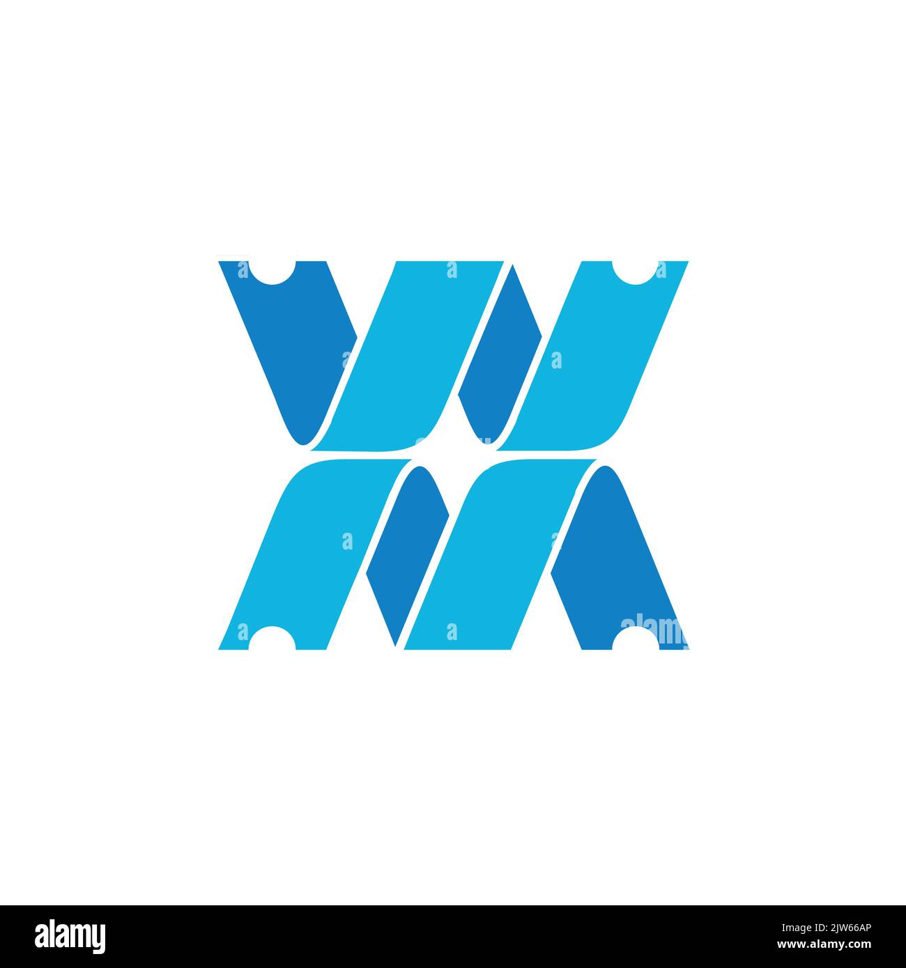 Élégante lettre W M ou V A logo icône motif vectoriel Illustration de Vecteur