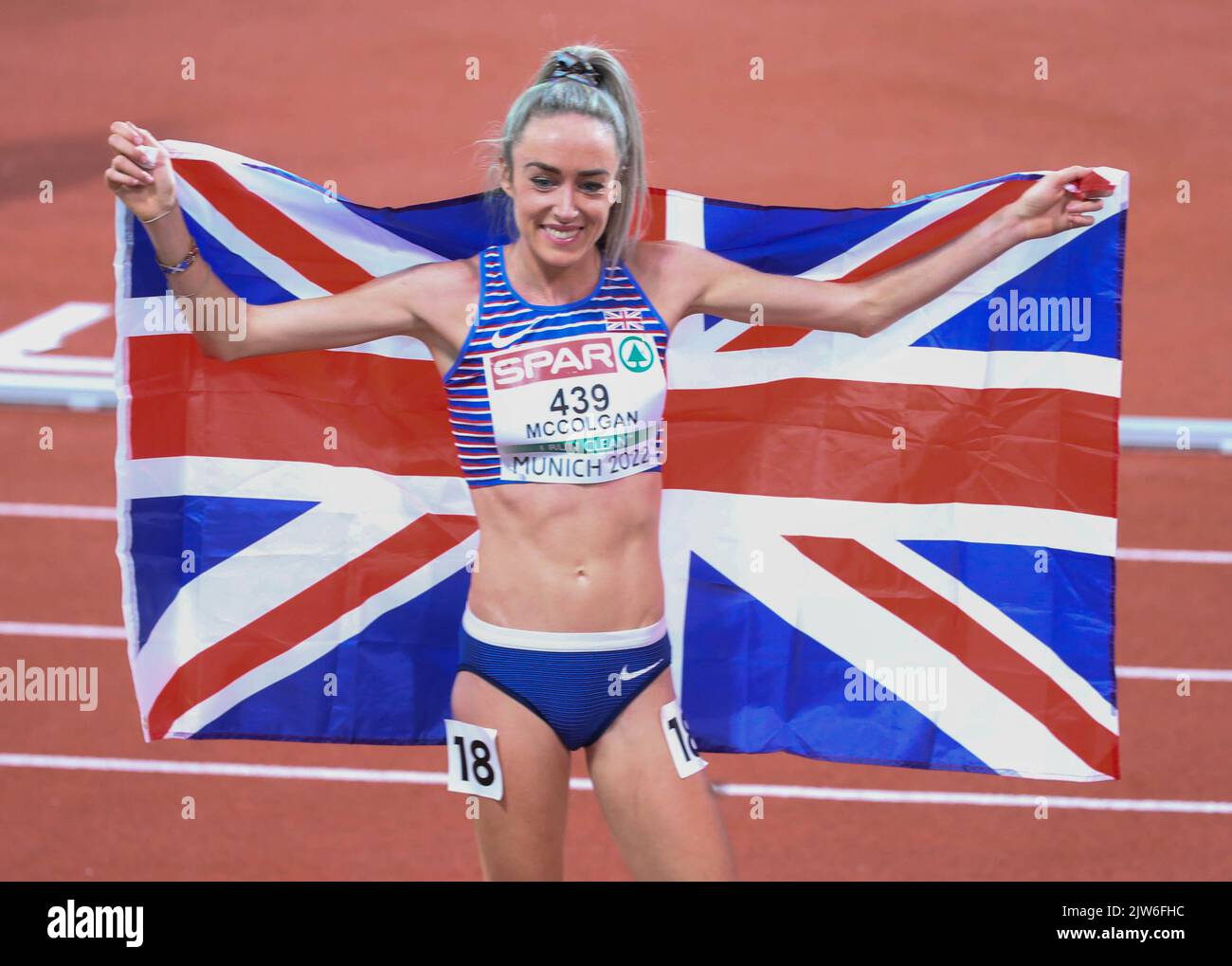 Eilish McColgan de Grande-Bretagne finale 10 000 m de femmes pendant les Championnats européens d'athlétisme 2022 sur 15 août 2022 à Munich, Allemagne - photo Laurent Lairys / DPPI Banque D'Images