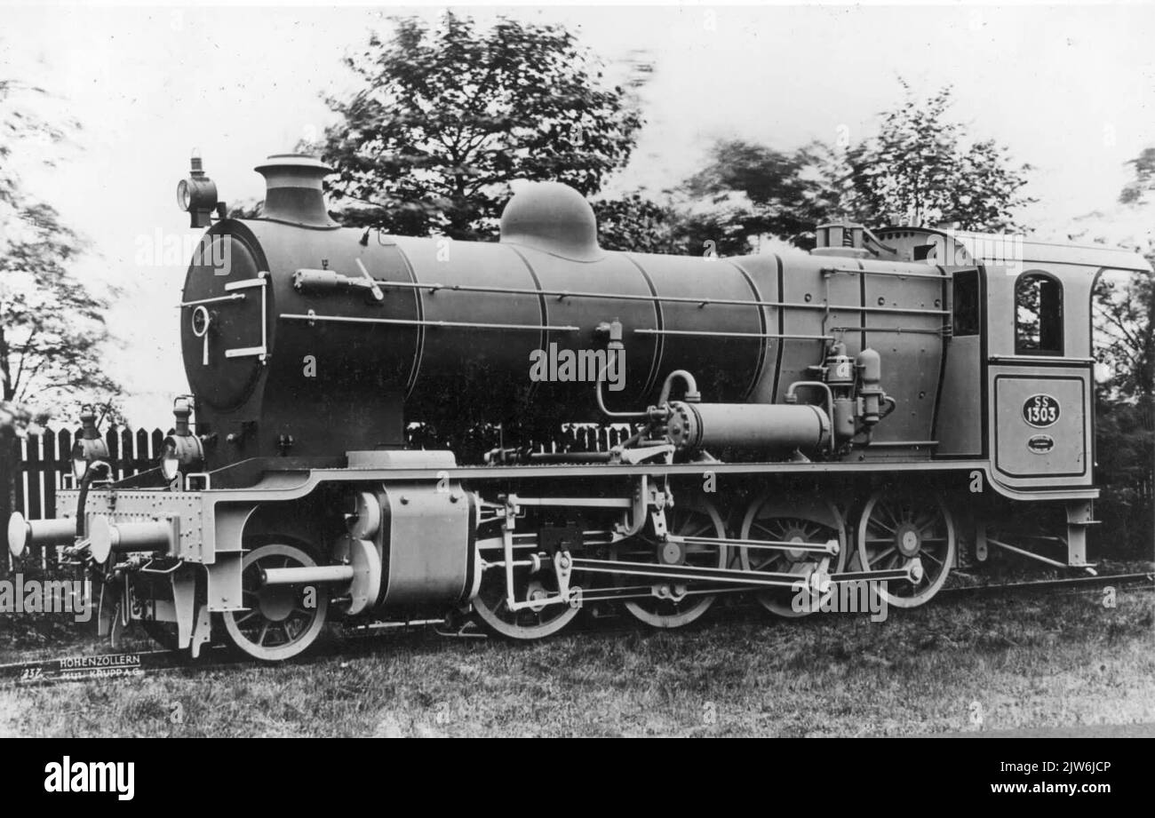 Image de la locomotive à vapeur n° 1303 de la série 1301-1304 de la S.S. (State Railways), plus tard soulevée comme n° 4503 (séries 4500 / 1st) du N.S. Banque D'Images