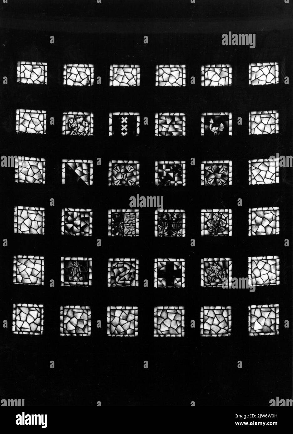 Image d'un vitrail à la station de HARlem, dans Haarlem, en Nouvelle-Écosse. Banque D'Images