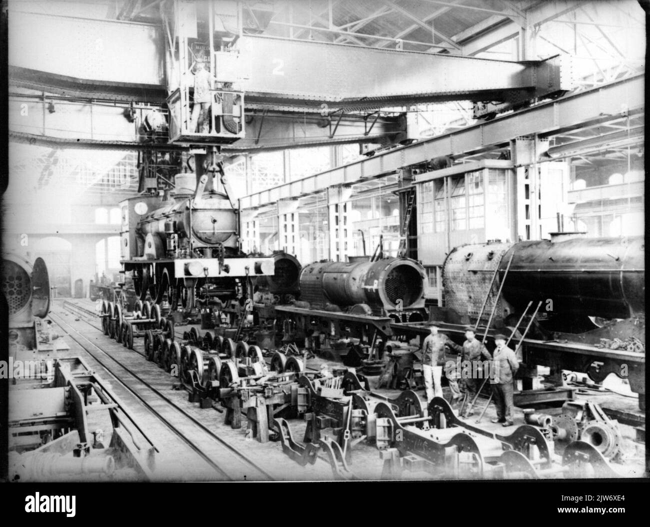 Intérieur de l'atelier central du S.A.M. à Haarlem. Banque D'Images