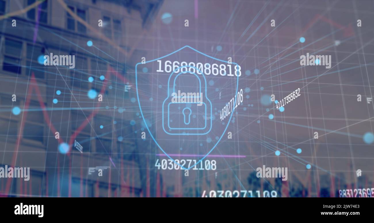 Image du traitement des données dans un bâtiment moderne Banque D'Images