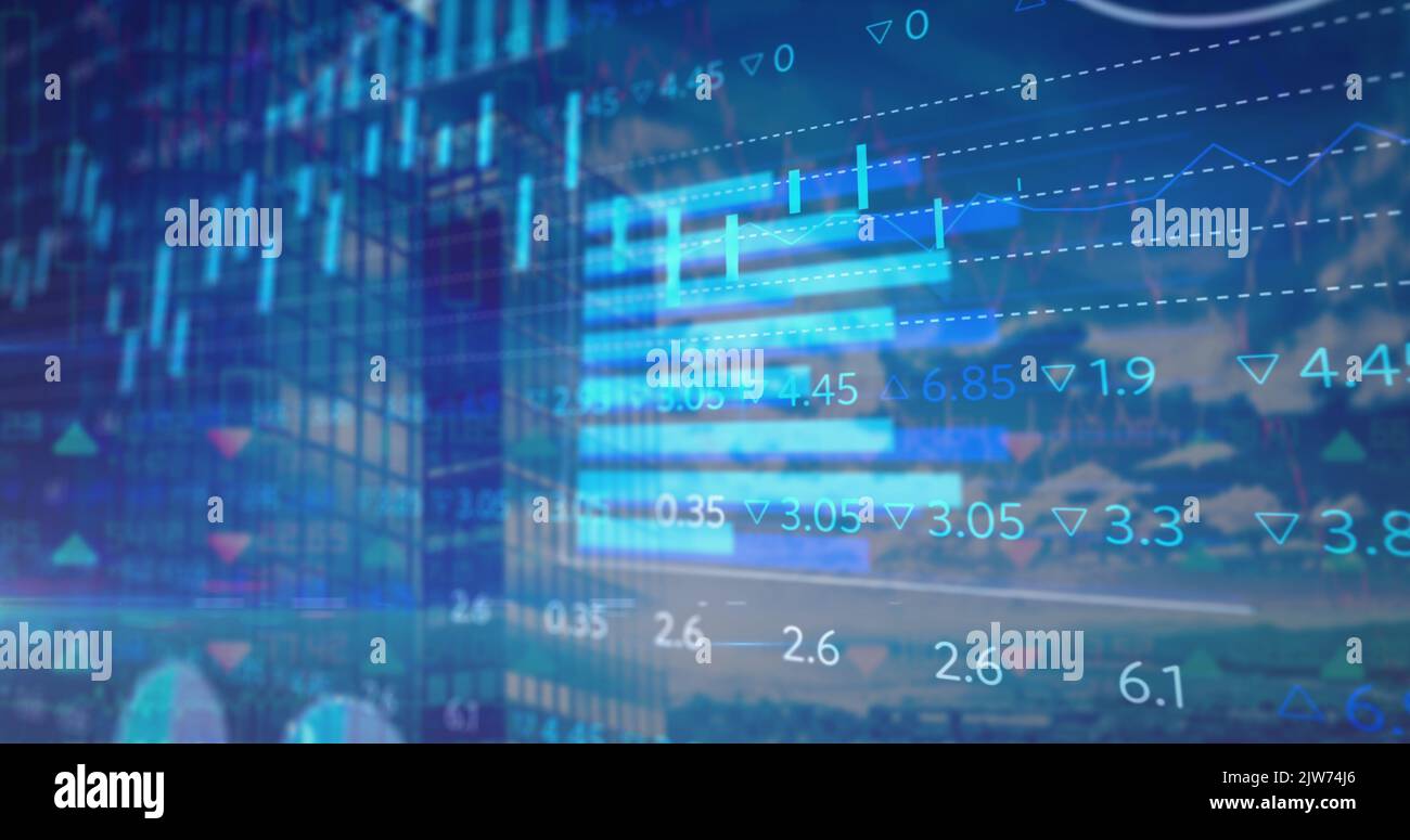 Image du traitement des données dans un bâtiment moderne Banque D'Images