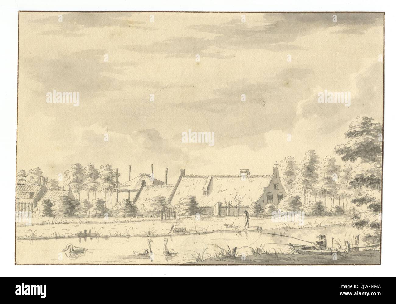 Oostwaard est une ferme / 1709 (ou 1703?) Banque D'Images