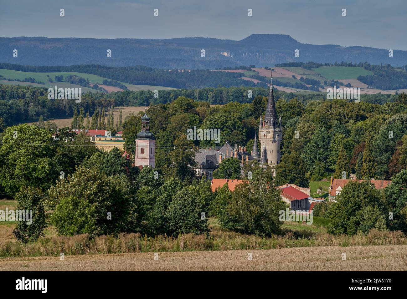 Bożków village d'Eckersdorf Basse-Silésie Pologne Banque D'Images