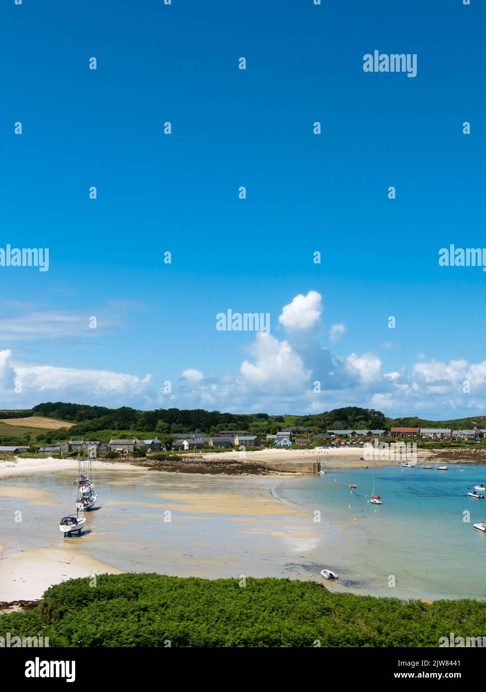 Old Grimsby, Tresco, Iles de Scilly, Cornouailles, Angleterre, ROYAUME-UNI. Banque D'Images