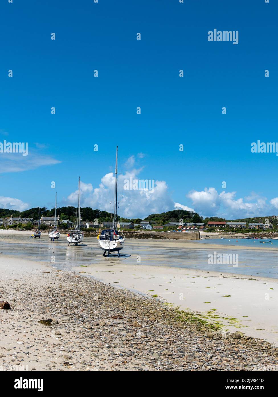 Old Grimsby, Tresco, Iles de Scilly, Cornouailles, Angleterre, ROYAUME-UNI. Banque D'Images