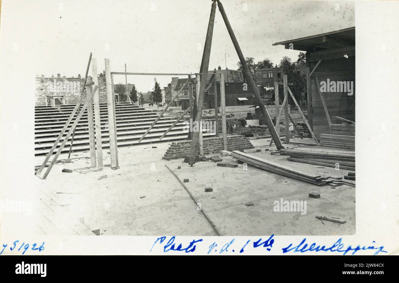 7 5 1926 place v.d. 1st pose de pierres Banque D'Images