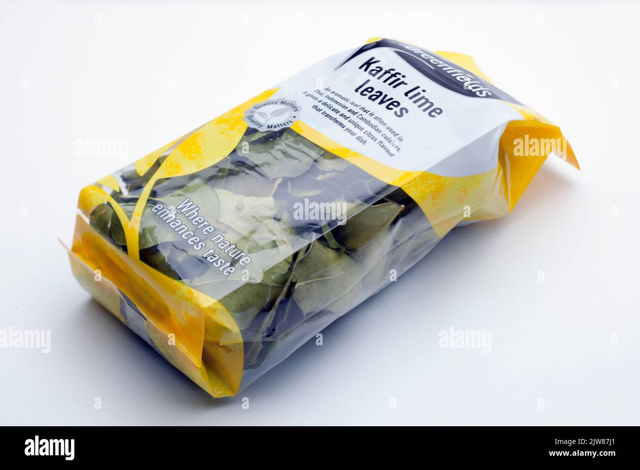 Sac de feuilles de kaffir Greenfields Banque D'Images