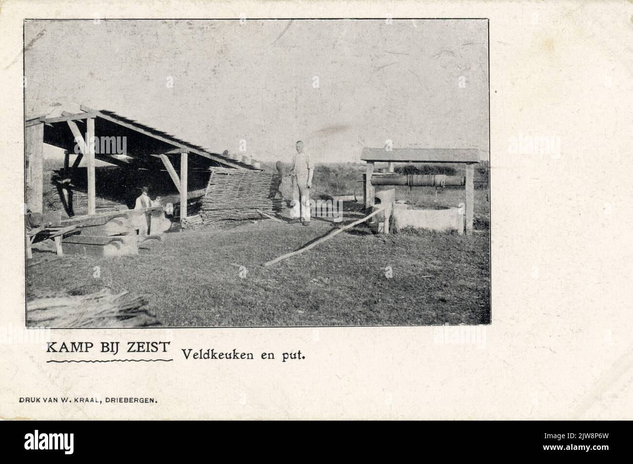 Campez à Zeist Veldkeuken et mettez Recto Banque D'Images