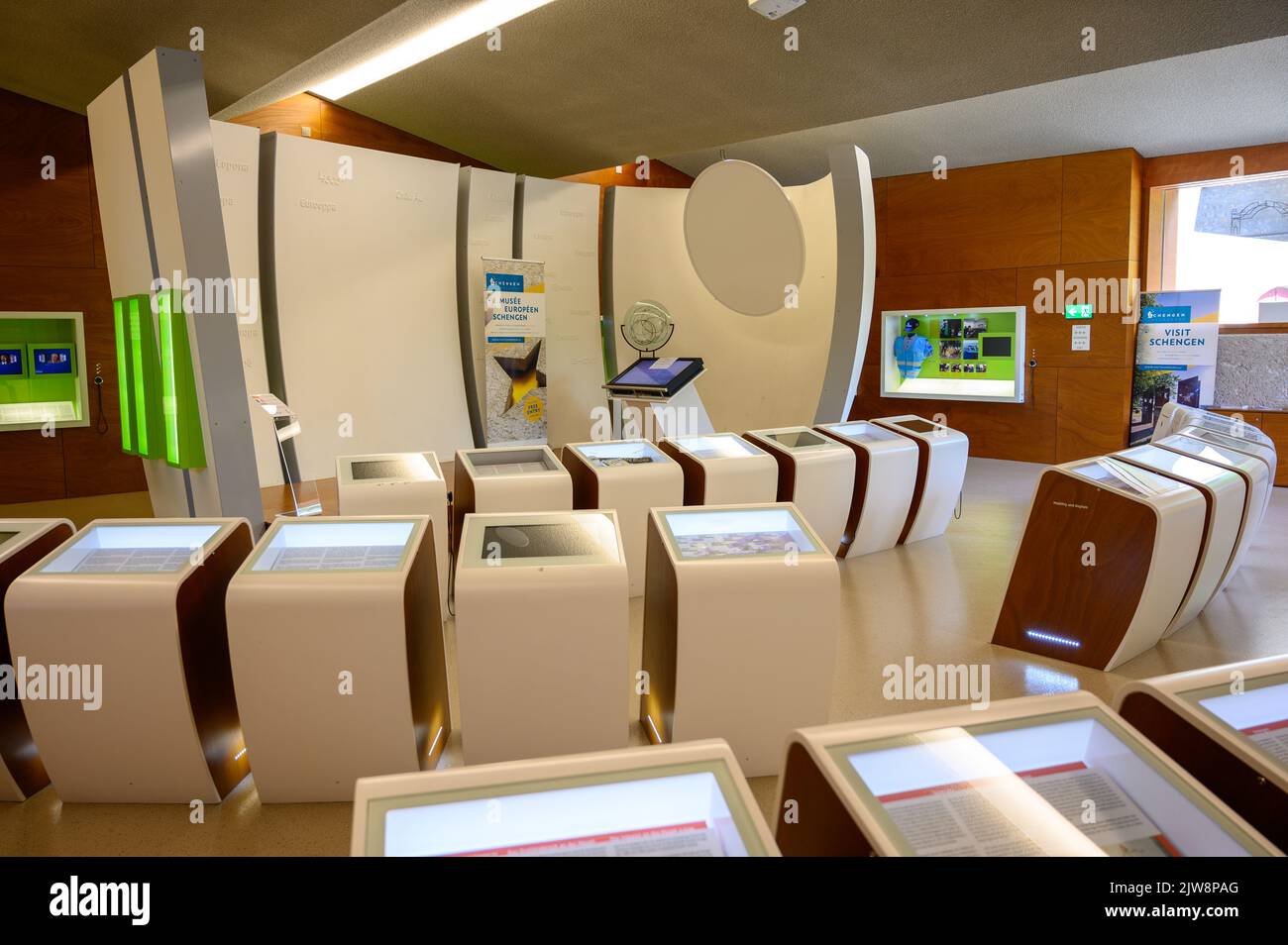 Le Musée européen de Schengen, Luxembourg, ville où le célèbre accord de Schengen a été signé le 14 juin 1985. Banque D'Images
