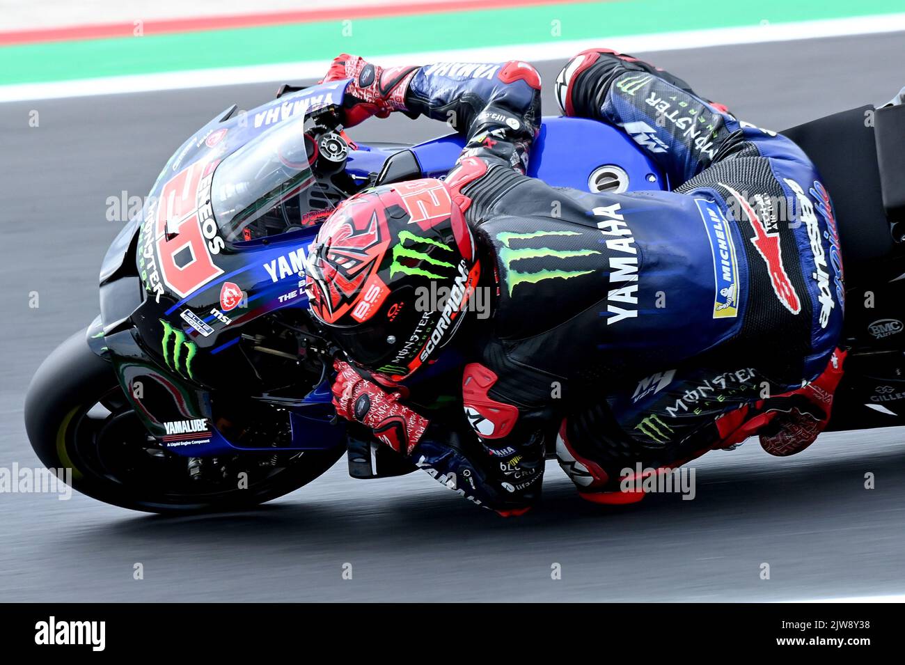 Quartararo Fabio FRA Monster Energy Yamaha MotoGP Yamaha pendant Gran Premio di San Marino e della Riviera di Rimini qualification moto GP, Championnat du monde MotoGP à Misano Adriatico, Italie, 03 septembre 2022 Banque D'Images