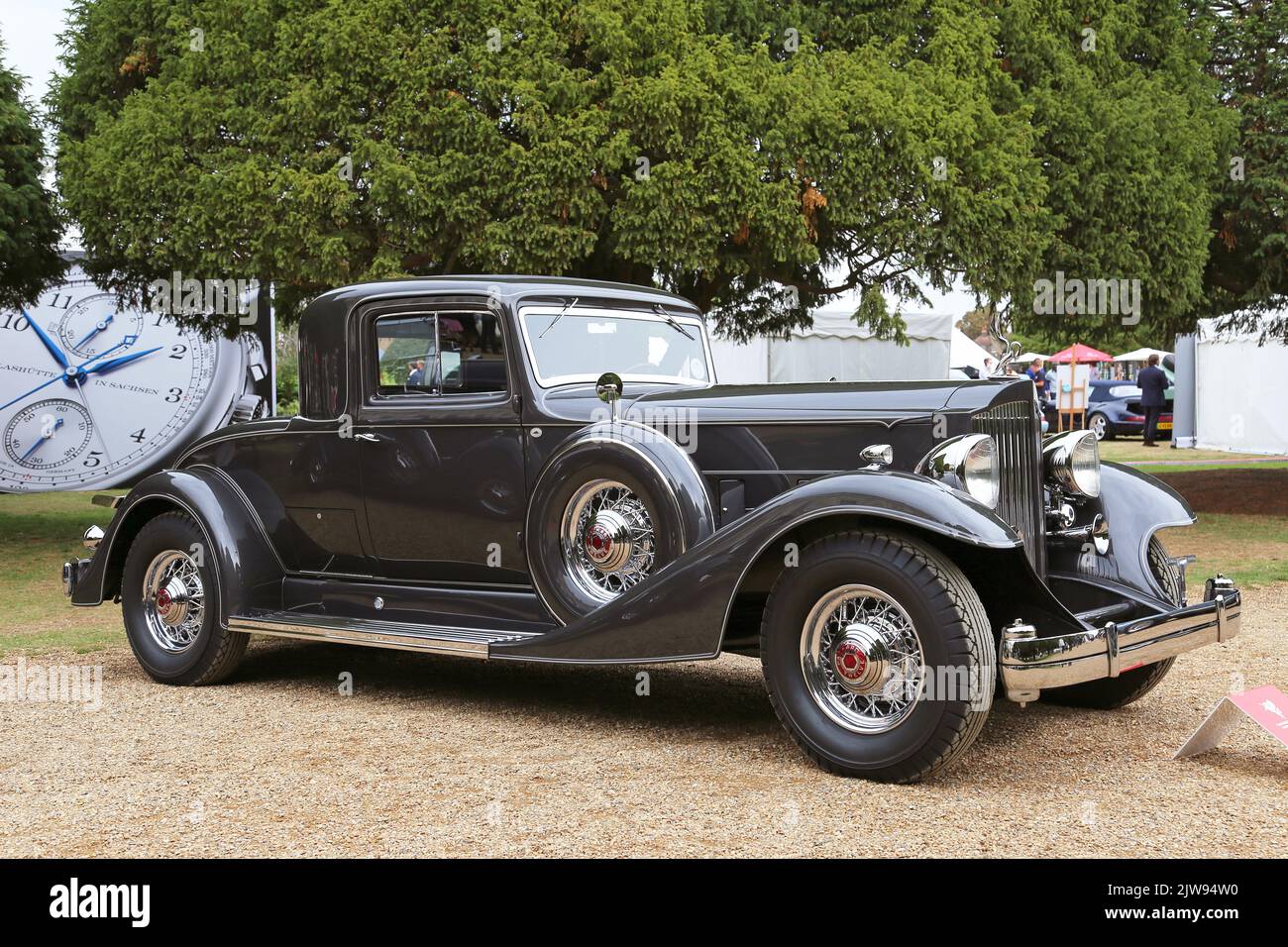Packard Twelve coupé Roadster 1005 (1933). Cours of Elegance 2022, Hampton court Palace, Londres, Royaume-Uni, Europe Banque D'Images