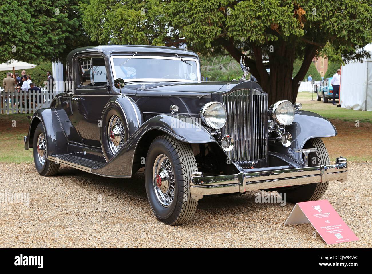 Packard Twelve coupé Roadster 1005 (1933). Cours of Elegance 2022, Hampton court Palace, Londres, Royaume-Uni, Europe Banque D'Images