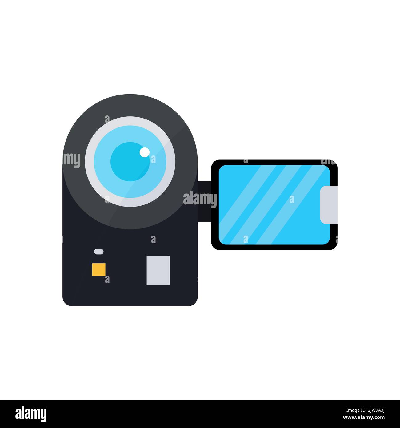 Icône de caméra vidéo. Icône en rapport avec l'électronique, technologie. Style d'icône plate. Conception simple modifiable Illustration de Vecteur