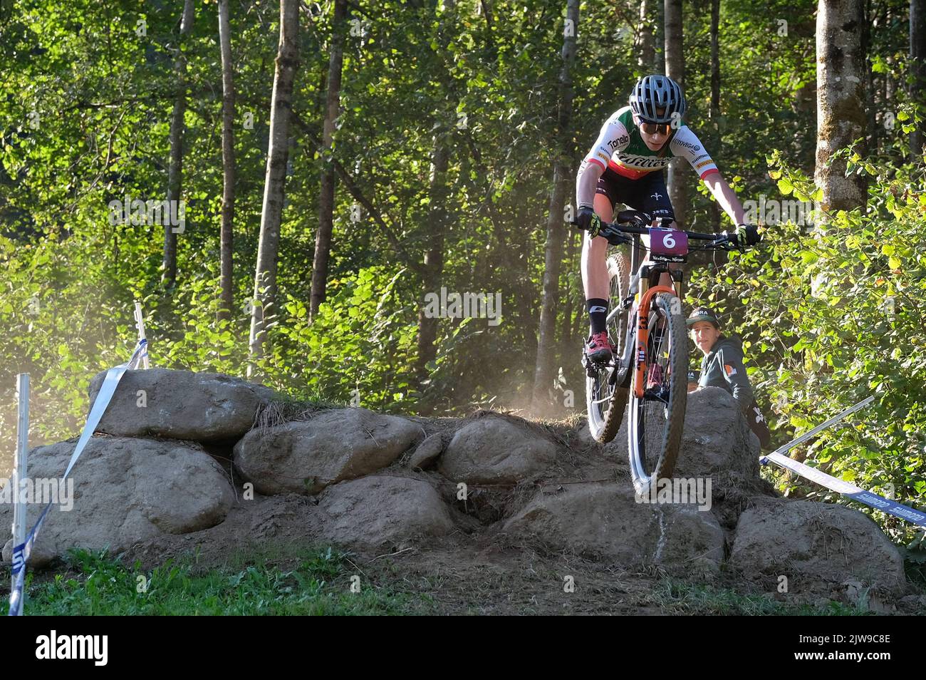 Daolasa, Val di Sole, Italie, 04 septembre 2022, (6) Giada Specia (ITA) pendant la coupe du monde de VTT UCI - femmes de moins de 23 ans - course olympique de cross-country - MTB - VTT Banque D'Images