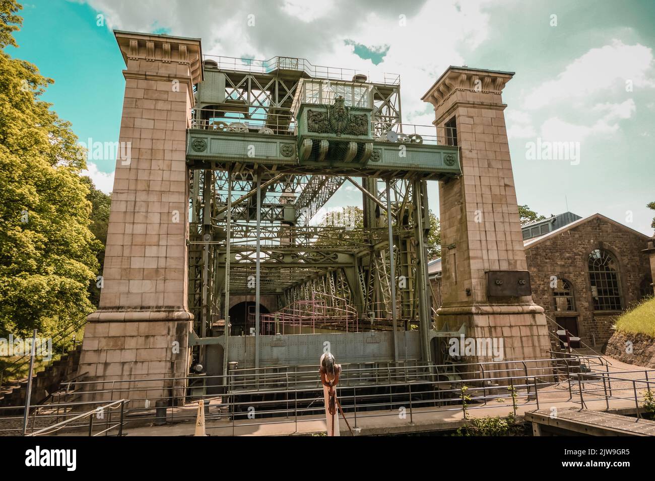 Un ancien navire lève Hérichenburg à Waltrop-Oberwiese Banque D'Images