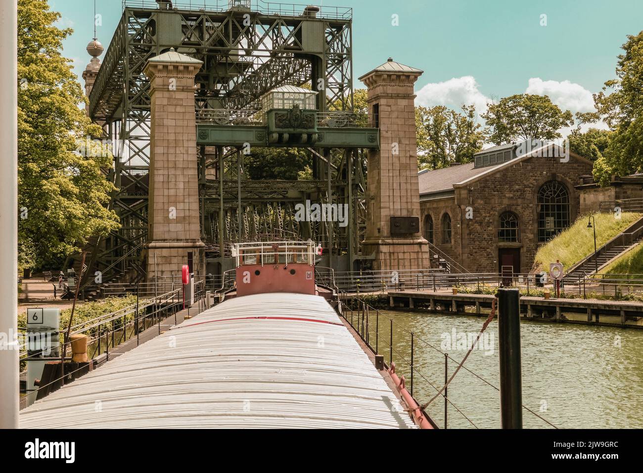 Un ancien navire lève Hérichenburg à Waltrop-Oberwiese Banque D'Images