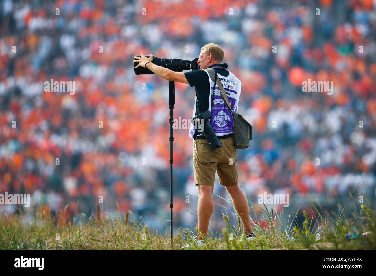 Clive Mason, photographe pendant le Grand Prix de Hollande Heineken de Formule 1 2022 2022, 15th tour du Championnat du monde de Formule 1 de la FIA de 2 septembre à 4, 2022 sur le circuit Zandvoort, aux pays-Bas, Belgique - photo Antonin Vincent / DPPI Banque D'Images