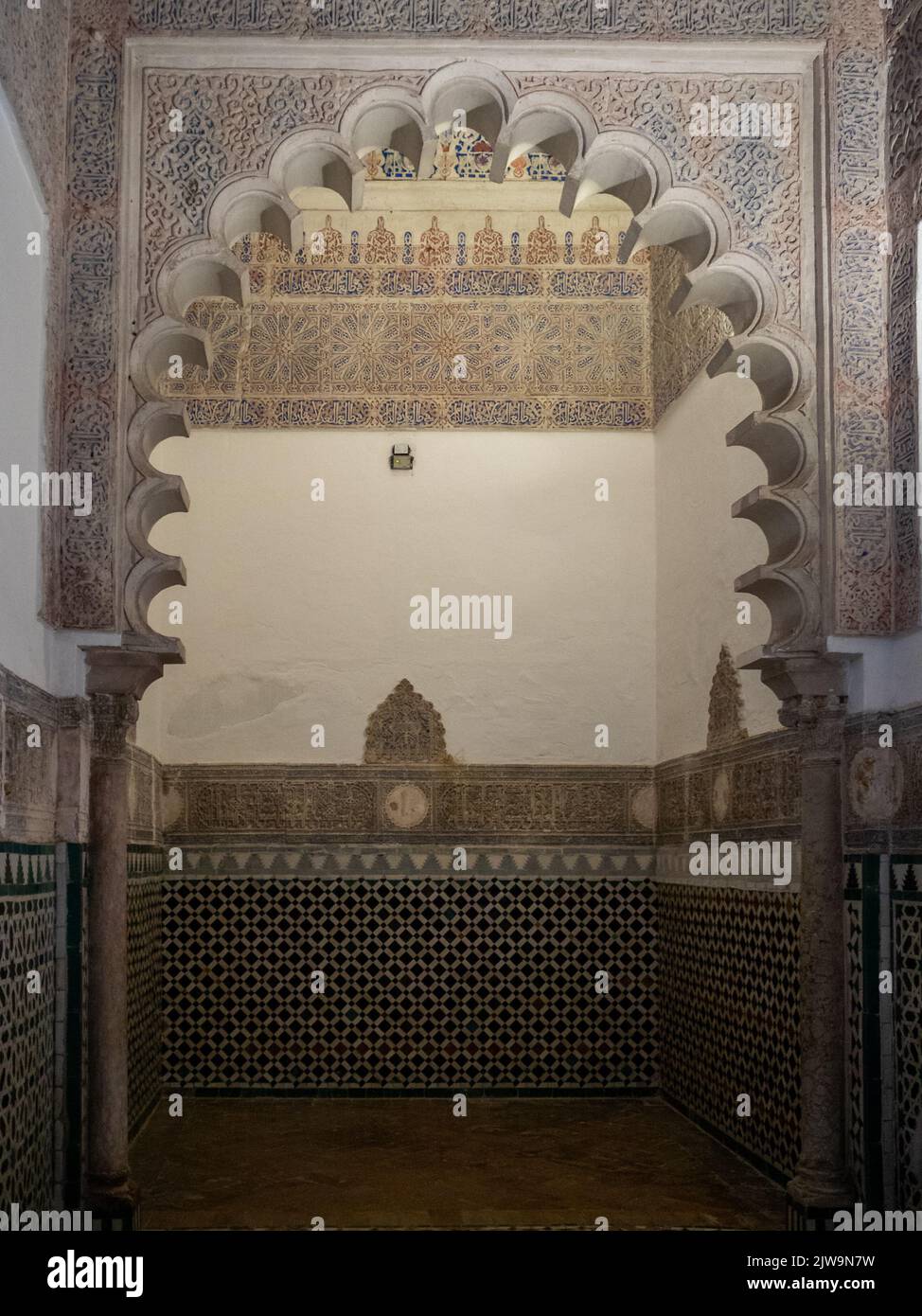Chambre royale, Alcazar de Séville Banque D'Images
