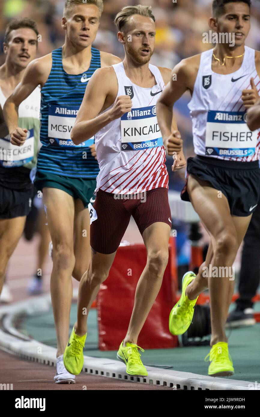 William Kincaid, des États-Unis, participe au championnat masculin 5000m lors de l'Allianz Memorial Van Damme 2022, qui fait partie de la série Diamond League 2022 du King Bau Banque D'Images William Kincaid, des États-Unis, participe au championnat masculin 5000m lors de l'Allianz Memorial Van Damme 2022, qui fait partie de la série Diamond League 2022 du King Bau Banque D'Images