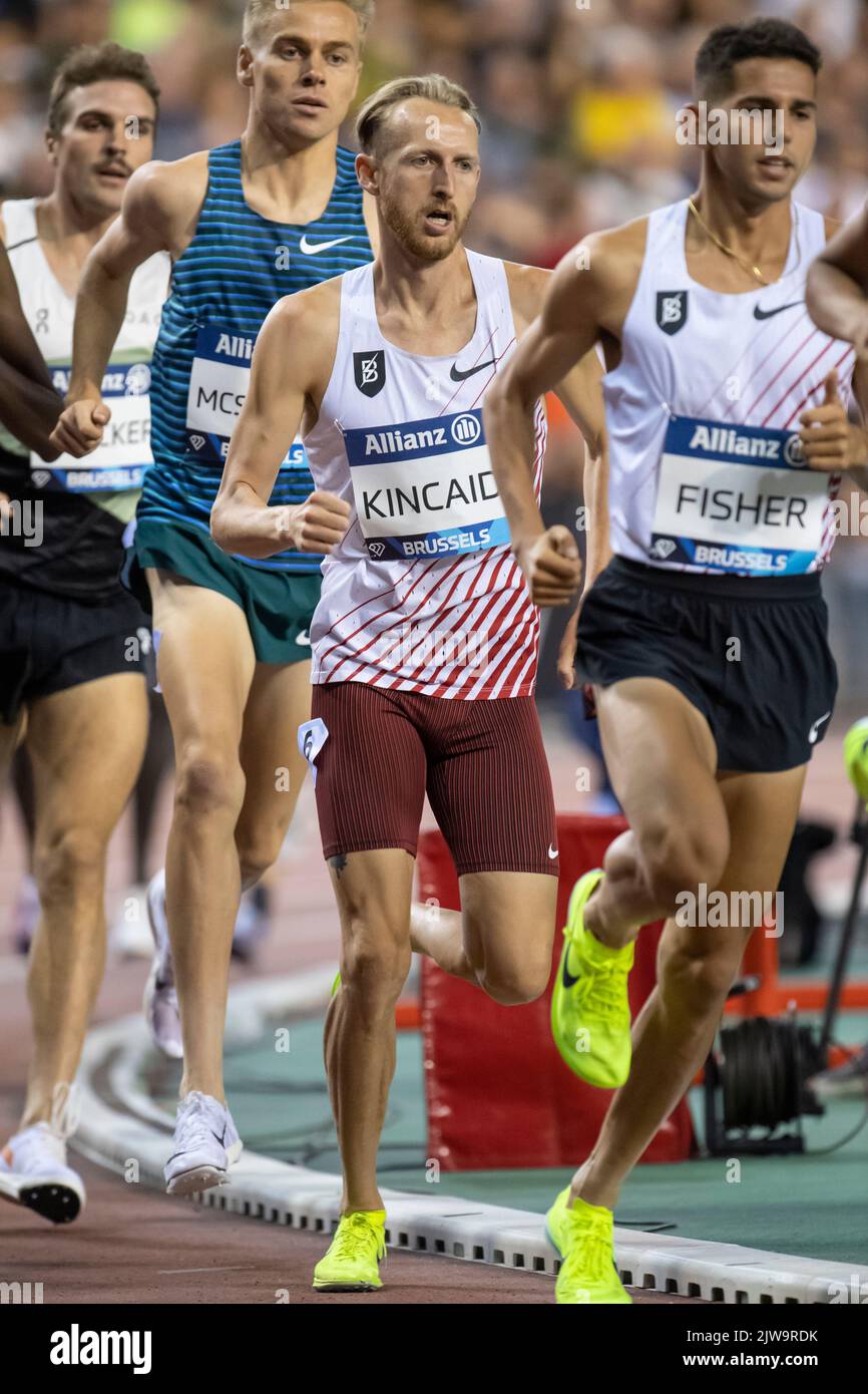 William Kincaid, des États-Unis, participe au championnat masculin 5000m lors de l'Allianz Memorial Van Damme 2022, qui fait partie de la série Diamond League 2022 du King Bau Banque D'Images William Kincaid, des États-Unis, participe au championnat masculin 5000m lors de l'Allianz Memorial Van Damme 2022, qui fait partie de la série Diamond League 2022 du King Bau Banque D'Images