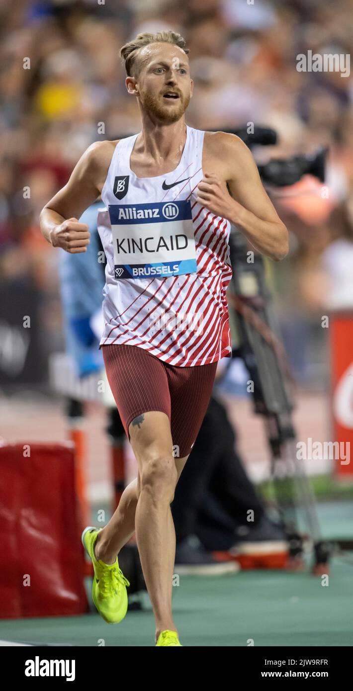William Kincaid, des États-Unis, participe au championnat masculin 5000m lors de l'Allianz Memorial Van Damme 2022, qui fait partie de la série Diamond League 2022 du King Bau Banque D'Images William Kincaid, des États-Unis, participe au championnat masculin 5000m lors de l'Allianz Memorial Van Damme 2022, qui fait partie de la série Diamond League 2022 du King Bau Banque D'Images